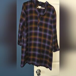 J. Jill Plaid Tunic Size LP